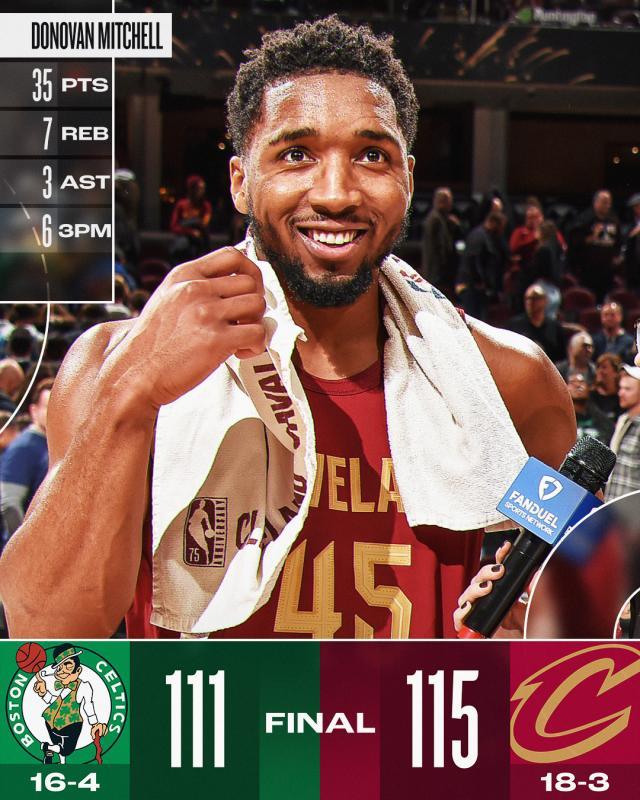 开云体育官网-93秒三分三连击！米切尔末节20分暴走复仇绿军