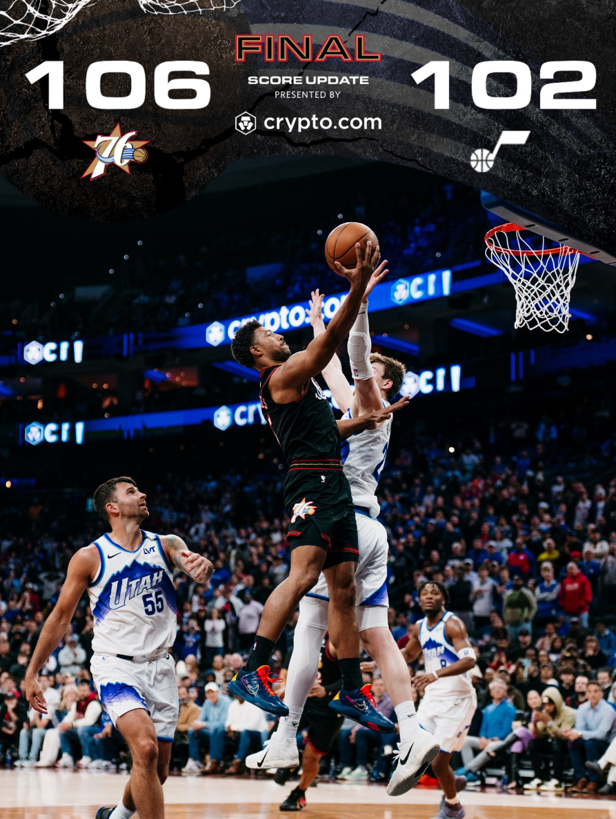 开云体育下载-乔治替身是他？72万锋线背靠背轰42+17 赛场舞蹈引爆费城球馆